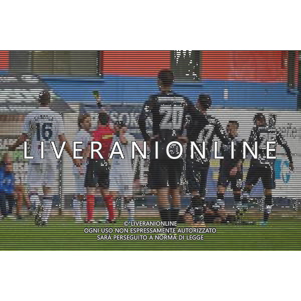 Virtus Verona vs Cesena - Campionato di Calcio Serie C - Lega Pro 2020/2021, 27 settembre 2020 Verona, Italia Nella foto: Ammonizione di Nicola Danieli (Virtus Verona) per i fallo su Michele Collocolo (Cesena) @LM/Ettore Griffoni©SERVIZIO / AGENZIA ALDO LIVERANI SAS