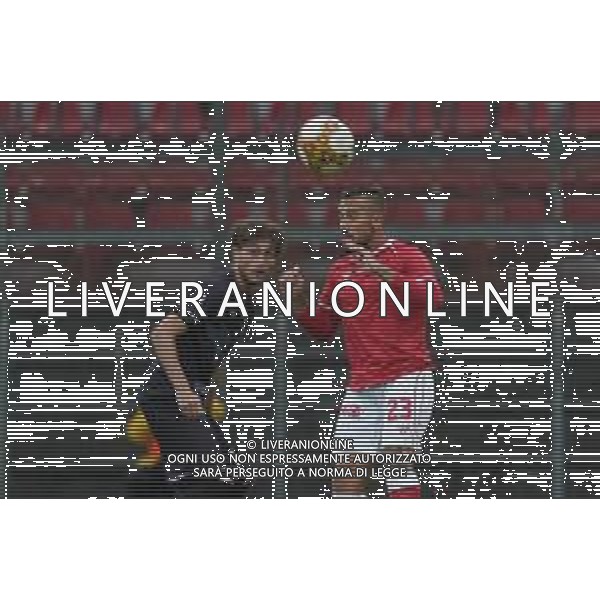 Perugia vs Fano - Campionato di Calcio Serie C - Lega Pro 2020/2021, 27 settembre 2020 Perugia, Italia Nella foto: marcello falzerano (n.23 perugia calcio) colpisce di testa @LM/Loris Cerquiglini AG ALDO LIVERANI SAS