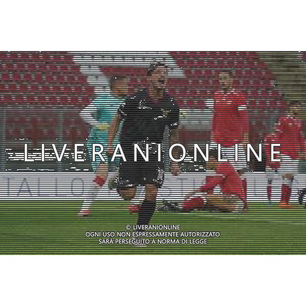 Perugia vs Fano - Campionato di Calcio Serie C - Lega Pro 2020/2021, 27 settembre 2020 Perugia, Italia Nella foto: marino roberto esulta l 0-1 (n.14 alma juventus fano 1906) @LM/Loris Cerquiglini AG ALDO LIVERANI SAS