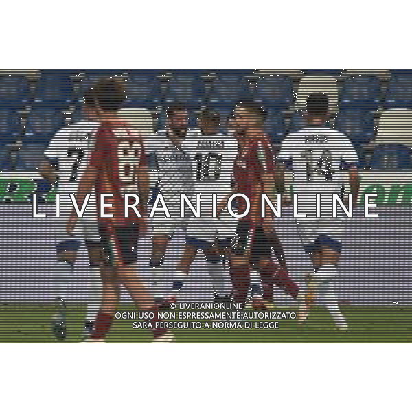 Reggiana vs Pisa - Campionato di Calcio Serie B 2020/2021, 27 settembre 2020 Reggio Emilia, Italia Nella foto: L\'esultanza di Antonio Caracciolo (Pisa) dopo il gol del 1-1 @LM/Gabriele Masotti AG ALDO LIVERANI SAS