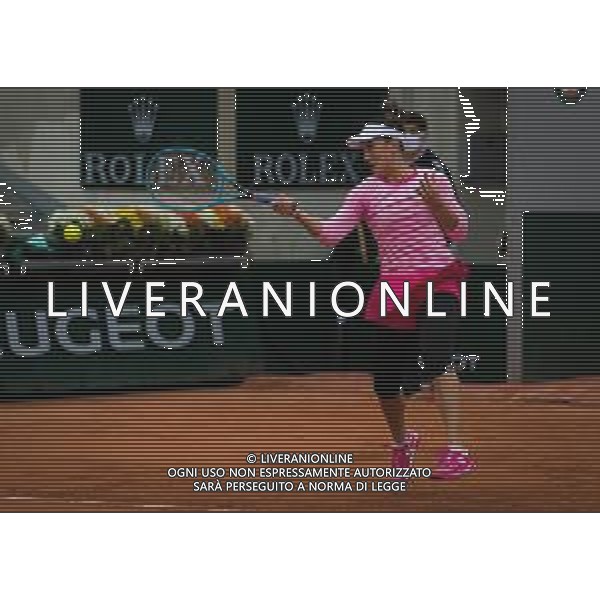 Roland Garros 2020, Grand Slam tennis tournament - Tennis Internationals, 27 September 2020 Roland Garros stadium, paris, france, Italy Photo showing: Danka Kovinic of Montenegro in action against Victoria Azarenka of Belarus @LM/DPPI/DPPI/Rob Prange/AGENZIA ALDO LIVERANI SAS