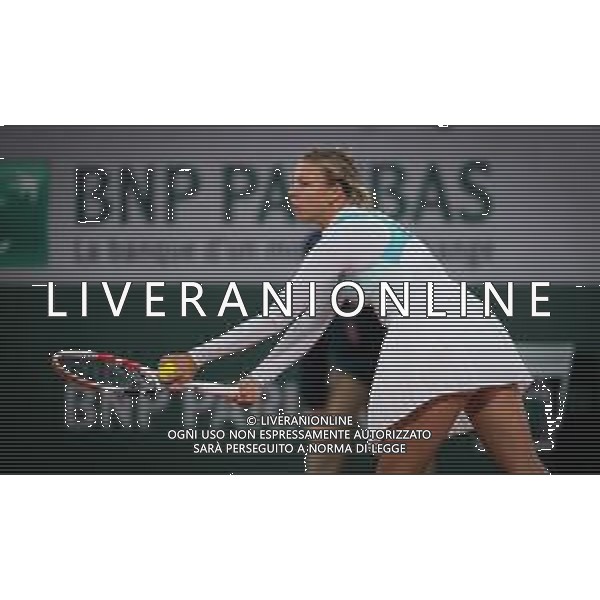 Roland Garros 2020, Grand Slam tennis tournament - Tennis Internationals, 27 September 2020 Roland Garros stadium, paris, france, Italy Photo showing: Anett Kontaveit of Estonia in action against Caroline Garcia of France @LM/DPPI/DPPI/Rob Prange/AGENZIA ALDO LIVERANI SAS