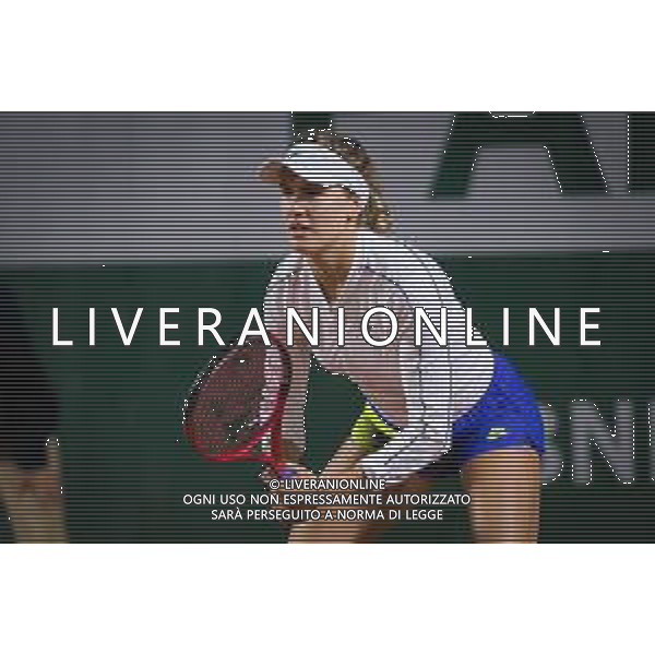 Roland Garros 2020, Grand Slam tennis tournament - Tennis Internationals, 27 September 2020 Roland Garros stadium, paris, france, Italy Photo showing: Eugenie Bouchard of Canada in action against Anna Kalinskaya of Russia @LM/DPPI/DPPI/Rob Prange/AGENZIA ALDO LIVERANI SAS