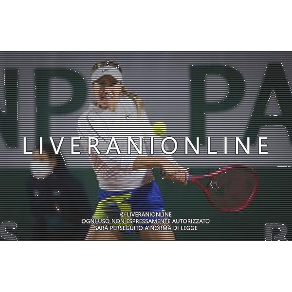 Roland Garros 2020, Grand Slam tennis tournament - Tennis Internationals, 27 September 2020 Roland Garros stadium, paris, france, Italy Photo showing: Eugenie Bouchard of Canada in action against Anna Kalinskaya of Russia @LM/DPPI/DPPI/Rob Prange/AGENZIA ALDO LIVERANI SAS