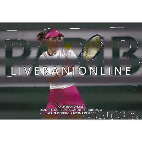 Roland Garros 2020, Grand Slam tennis tournament - Tennis Internationals, 27 September 2020 Roland Garros stadium, paris, france, Italy Photo showing: Anna Kalinskaya of Russia in action against Eugenie Bouchard of Canada @LM/DPPI/DPPI/Rob Prange/AGENZIA ALDO LIVERANI SAS