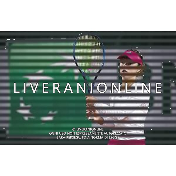 Roland Garros 2020, Grand Slam tennis tournament - Tennis Internationals, 27 September 2020 Roland Garros stadium, paris, france, Italy Photo showing: Anna Kalinskaya of Russia in action against Eugenie Bouchard of Canada @LM/DPPI/DPPI/Rob Prange/AGENZIA ALDO LIVERANI SAS