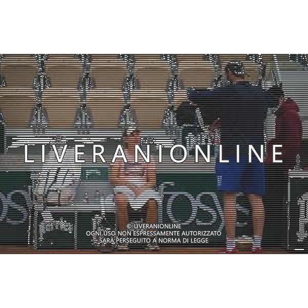 Roland Garros 2020 - Grand Slam tennis tournament - Qualifying - Tennis Internationals, 24 September 2020 Roland Garros stadium, paris, france, Italy Photo showing: Angelique Kerber of Germany with coach Torben Beltz @LM/DPPI/DPPI/Rob Prange/AGENZIA ALDO LIVERANI SAS
