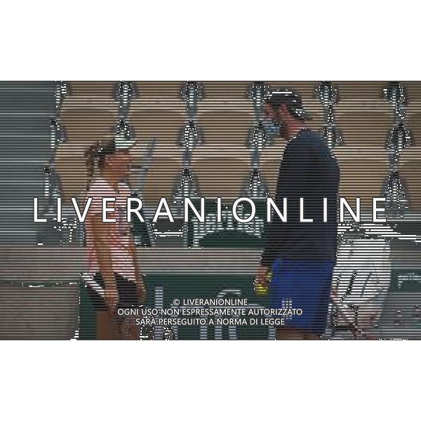 Roland Garros 2020 - Grand Slam tennis tournament - Qualifying - Tennis Internationals, 24 September 2020 Roland Garros stadium, paris, france, Italy Photo showing: Angelique Kerber of Germany with coach Torben Beltz @LM/DPPI/DPPI/Rob Prange/AGENZIA ALDO LIVERANI SAS