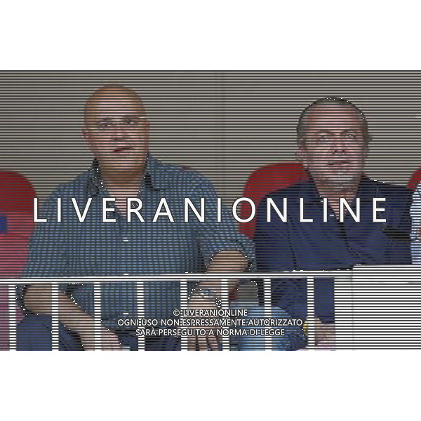 7 AGOSTO 2005 NAPOLI- PESCARA- COPPA ITALIA NELLA FOTO DG MARINO CON DE LAURENTIIS FOTO LIVERANI