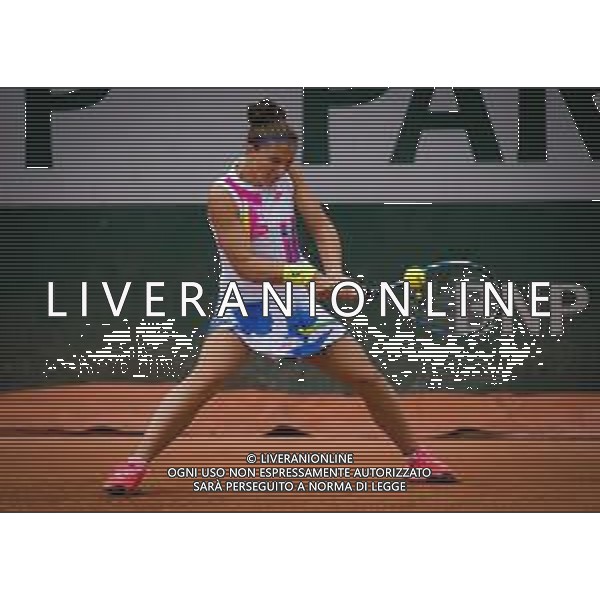 Roland Garros 2020, Grand Slam tournament - Tennis Internationals, 28 September 2020 Roland Garros stadium, paris, france, Italy Photo showing: Sara Errani of Italy in action @LM/DPPI/DPPI/Rob Prange/AGENZIA ALDO LIVERANI SAS