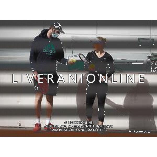 Roland Garros 2020, Grand Slam tournament - Qualifying - Tennis Internationals, 26 September 2020 Roland Garros stadium, paris, france, Italy Photo showing: Angelique Kerber of Germany with coach Torben Beltz @LM/DPPI/DPPI/Rob Prange/AGENZIA ALDO LIVERANI SAS