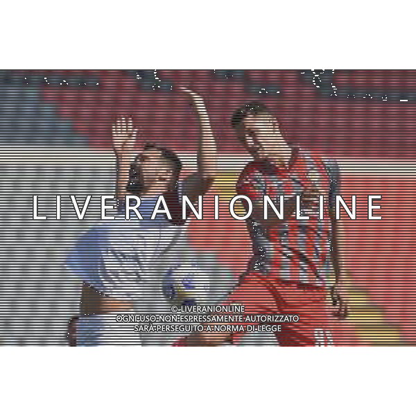 Cremonese vs Arezzo - Coppa Italia 2020/2021, 30 settembre 2020 Cremona, Italia Nella foto: Zan Celar (Cremonese)e Luca Mosti (Arezzo) @LM/Alessio Tarpini AG ALDO LIVERANI SAS