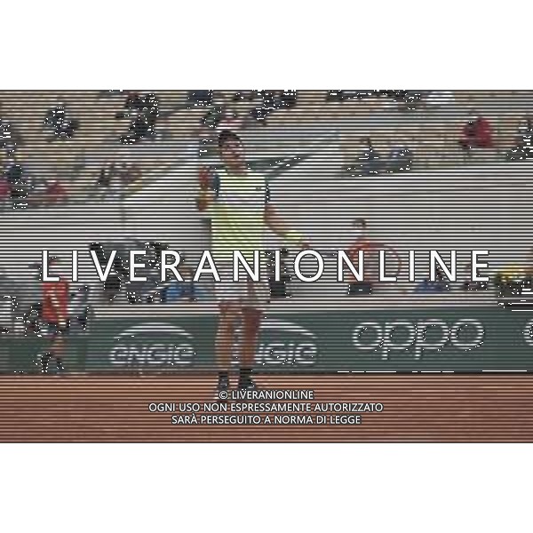 Roland Garros 2020, Grand Slam tournament - Tennis Internationals, 30 September 2020 Roland Garros stadium, paris, france, Italy Photo showing: Dominik Koepfer (ALL) reacted @LM/DPPI/DPPI/Stephane Allaman AG ALDO LIVERANI SAS