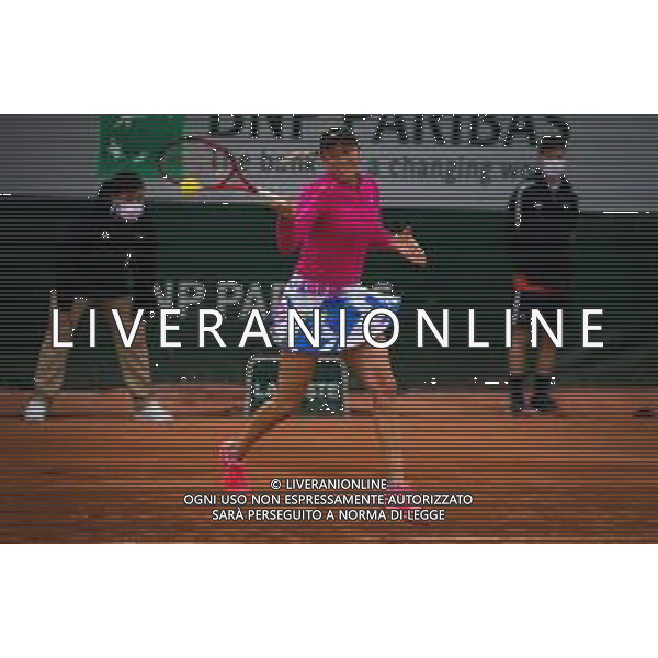 Roland Garros 2020, Grand Slam tournament - Tennis Internationals, 29 September 2020 Roland Garros stadium, paris, france, Italy Photo showing: Donna Vekic of Croatia in action @LM/DPPI/DPPI/Rob Prange AG ALDO LIVERANI SAS