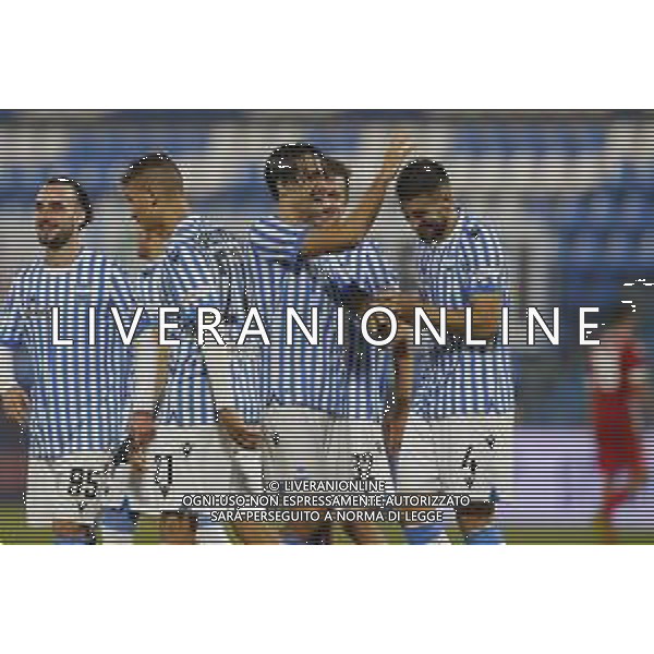 FERRARA 30/09/2020 Spal - Bari secondo turno di Coppa Italia 2020/2021 nella foto: esultanza finale spal ©Claudio Zamagni/Agenzia Aldo Liverani / AGENZIA ALDO LIVERANI SAS