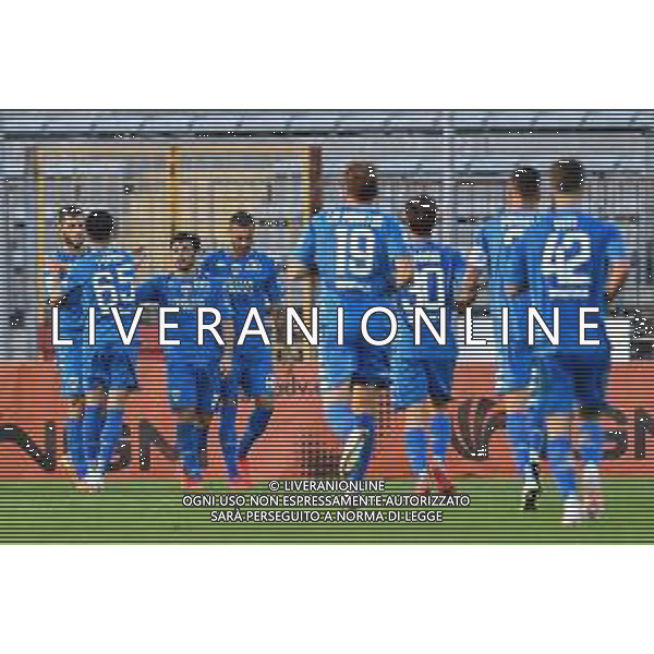 Empoli vs Renate - Coppa Italia 2020/2021, 30 settembre 2020 Empoli, Italia Nella foto: Esultanza Empoli @LM/Lisa Guglielmi AG ALDO LIVERANI SAS