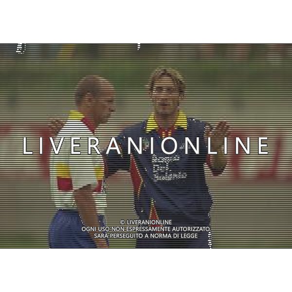 1999 LECCE CALCIO NELLA FOTO ALBERTO CAVASIN ALLENATORE LECCE CON CLAUDIO BONOMI AG ALDO LIVERANI SAS