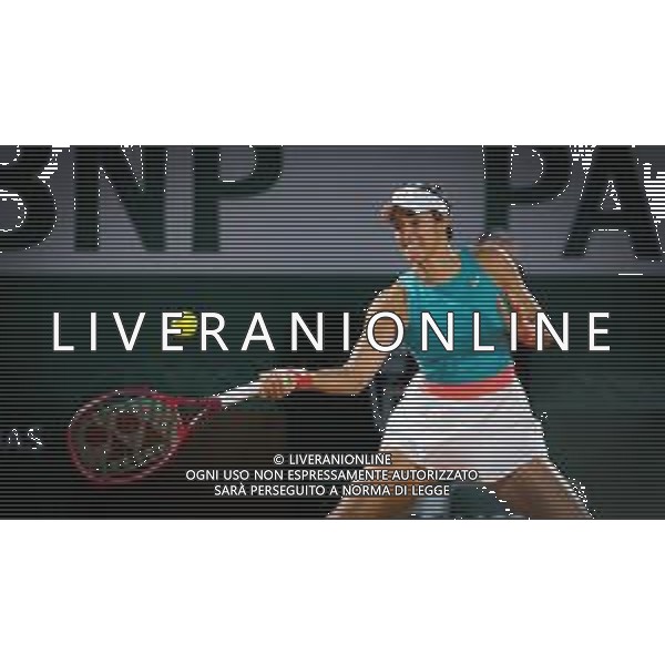 Roland Garros 2020, Grand Slam tournament - Tennis Internationals, 30 September 2020 Roland Garros stadium, paris, france, Italy Photo showing: Caroline Garcia of France in action against Aliaksandra Sasnovich of Belarus @LM/DPPI/DPPI/Rob Prange AG ALDO LIVERANI SAS