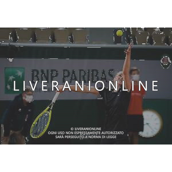 Roland Garros 2020, Grand Slam tournament - Tennis Internationals, 30 September 2020 Roland Garros stadium, paris, france, Italy Photo showing: Aliaksandra Sasnovich of Belarus in action against Caroline Garcia of France @LM/DPPI/DPPI/Rob Prange AG ALDO LIVERANI SAS