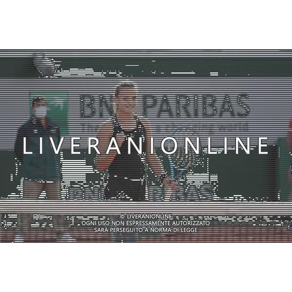 Roland Garros 2020, Grand Slam tournament - Tennis Internationals, 01 October 2020 Roland Garros stadium, paris, france, Italy Photo showing: Clara BUREL (FRA) celebrated his victory @LM/DPPI/DPPI/Stephane Allaman AG ALDO LIVERANI SAS