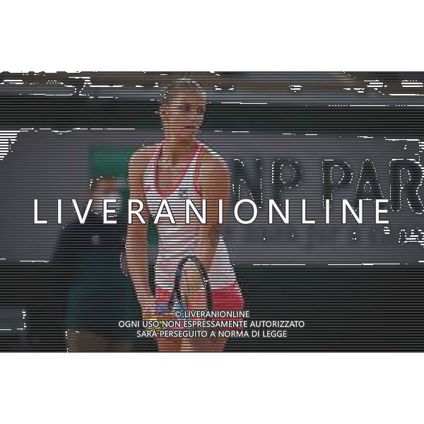 Roland Garros 2020, Grand Slam tournament - Tennis Internationals, 01 October 2020 Roland Garros stadium, paris, france, Italy Photo showing: Karolina Pliskova of the Czech Republic in action against Jelena Ostapenko of Latvia @LM/DPPI/DPPI/Rob Prange AG ALDO LIVERANI SAS