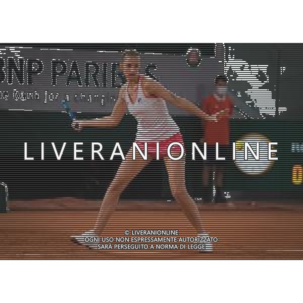 Roland Garros 2020, Grand Slam tournament - Tennis Internationals, 01 October 2020 Roland Garros stadium, paris, france, Italy Photo showing: Karolina Pliskova of the Czech Republic in action against Jelena Ostapenko of Latvia @LM/DPPI/DPPI/Rob Prange AG ALDO LIVERANI SAS