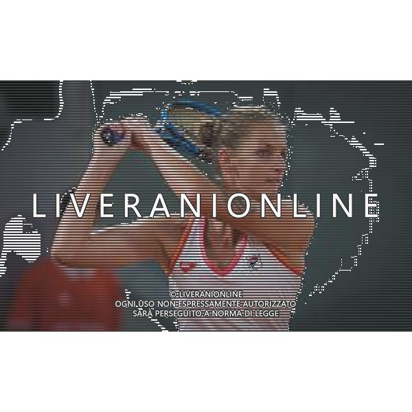 Roland Garros 2020, Grand Slam tournament - Tennis Internationals, 01 October 2020 Roland Garros stadium, paris, france, Italy Photo showing: Karolina Pliskova of the Czech Republic in action against Jelena Ostapenko of Latvia @LM/DPPI/DPPI/Rob Prange AG ALDO LIVERANI SAS