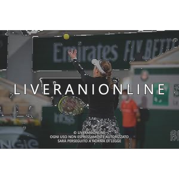 Roland Garros 2020, Grand Slam tournament - Tennis Internationals, 01 October 2020 Roland Garros stadium, paris, france, Italy Photo showing: Jelena Ostapenko of Latvia in action against Karolina Pliskova of the Czech Republic @LM/DPPI/DPPI/Rob Prange AG ALDO LIVERANI SAS