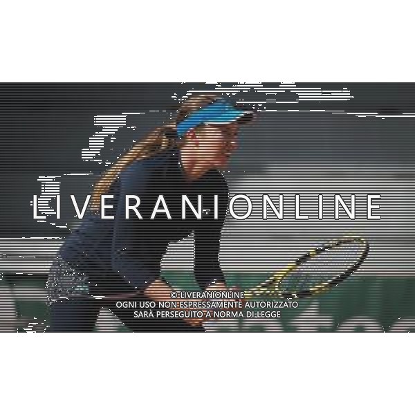 Roland Garros 2020, Grand Slam tournament - Tennis Internationals, 01 October 2020 Roland Garros stadium, paris, france, Italy Photo showing: Danielle Collins of the United States in action against Clara Tauson of Denmark @LM/DPPI/DPPI/Rob Prange AG ALDO LIVERANI SAS