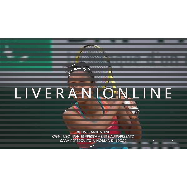 Roland Garros 2020, Grand Slam tournament - Tennis Internationals, 01 October 2020 Roland Garros stadium, paris, france, Italy Photo showing: Leylah Fernandez of Canada in action against Polona Hercog of Slovenia @LM/DPPI/DPPI/Rob Prange AG ALDO LIVERANI SAS