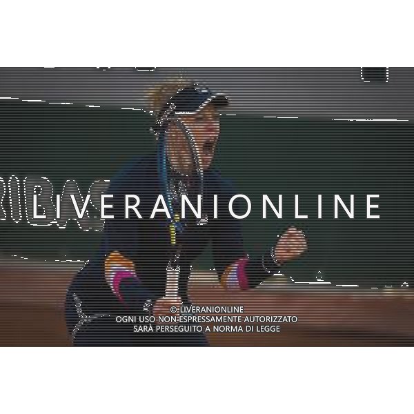Roland Garros 2020, Grand Slam tournament - Tennis Internationals, 01 October 2020 Roland Garros stadium, paris, france, Italy Photo showing: Laura Siegemund of Germany in action against Julia Goerges of Gemany @LM/DPPI/DPPI/Rob Prange AG ALDO LIVERANI SAS