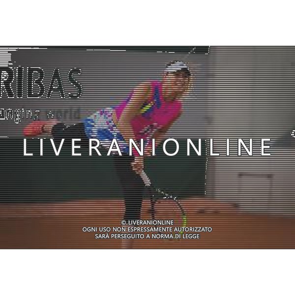 Roland Garros 2020, Grand Slam tournament - Tennis Internationals, 01 October 2020 Roland Garros stadium, paris, france, Italy Photo showing: Paula Badosa of Spain in action against Sloane Stephens of the United States @LM/DPPI/DPPI/Rob Prange AG ALDO LIVERANI SAS