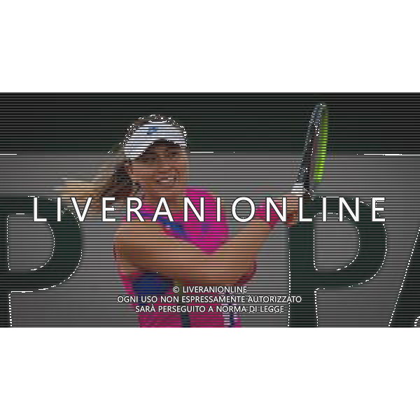 Roland Garros 2020, Grand Slam tournament - Tennis Internationals, 01 October 2020 Roland Garros stadium, paris, france, Italy Photo showing: Paula Badosa of Spain in action against Sloane Stephens of the United States @LM/DPPI/DPPI/Rob Prange AG ALDO LIVERANI SAS