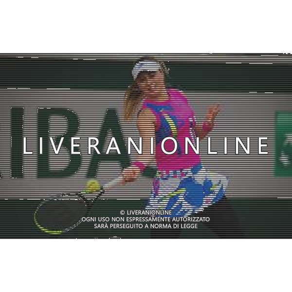 Roland Garros 2020, Grand Slam tournament - Tennis Internationals, 01 October 2020 Roland Garros stadium, paris, france, Italy Photo showing: Paula Badosa of Spain in action against Sloane Stephens of the United States @LM/DPPI/DPPI/Rob Prange AG ALDO LIVERANI SAS