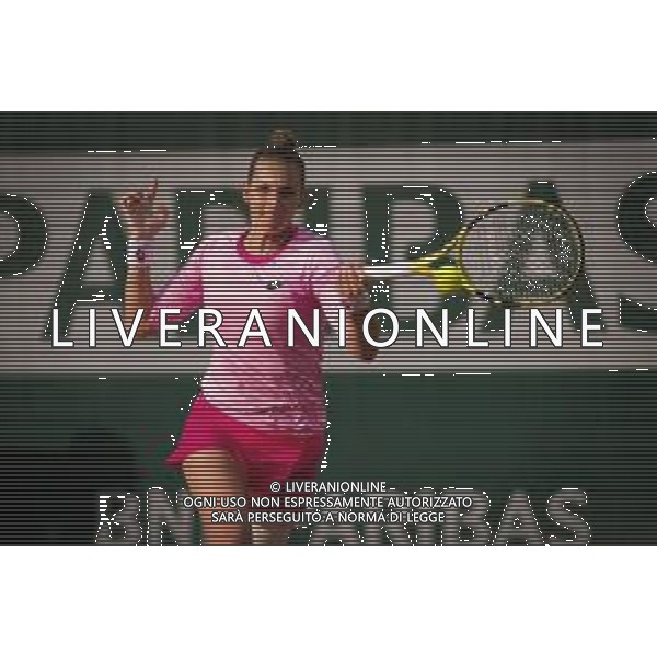Roland Garros 2020, Grand Slam tournament - Tennis Internationals, 01 October 2020 Roland Garros stadium, paris, france, Italy Photo showing: Kristyna Pliskova of the Czech Republic in action against Garbine Muguruza of Spain @LM/DPPI/DPPI/Rob Prange AG ALDO LIVERANI SAS