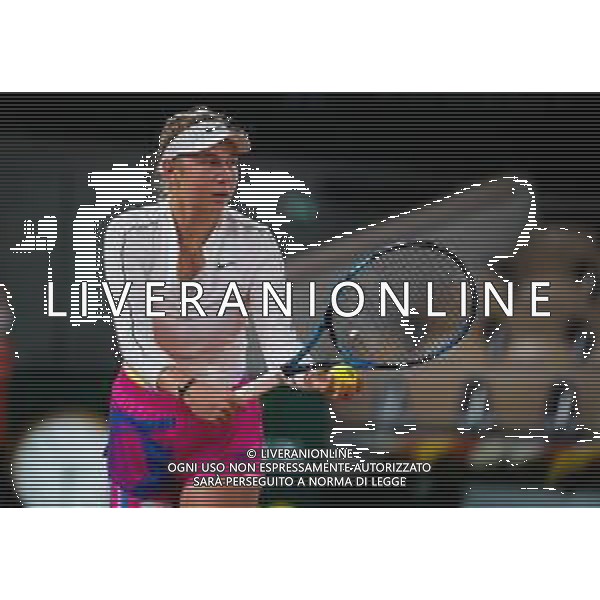 Roland Garros 2020, Grand Slam tournament - Tennis Internationals, 02 October 2020 Roland Garros stadium, paris, france, Italy Photo showing: Amanda Anisimova of the United States in action against Simona Halep of Romania @LM/DPPI/DPPI/Rob Prange AG ALDO LIVERANI SAS