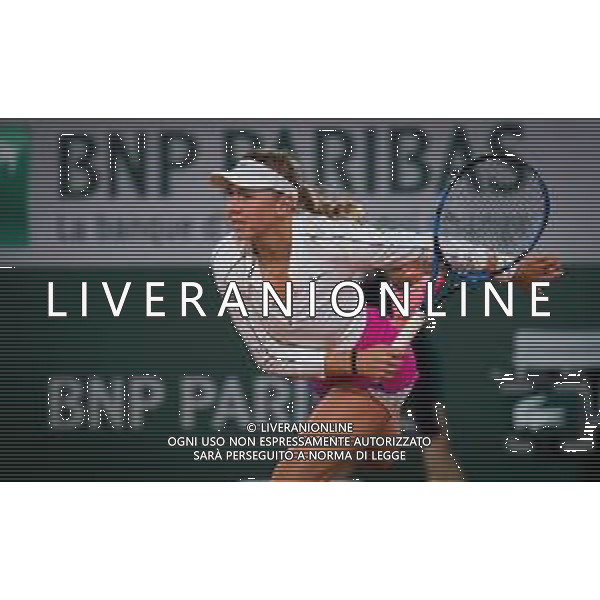 Roland Garros 2020, Grand Slam tournament - Tennis Internationals, 02 October 2020 Roland Garros stadium, paris, france, Italy Photo showing: Amanda Anisimova of the United States in action against Simona Halep of Romania @LM/DPPI/DPPI/Rob Prange AG ALDO LIVERANI SAS