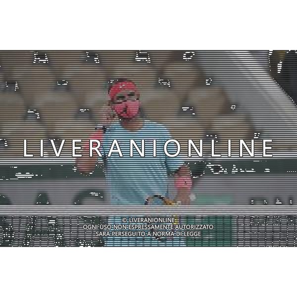 Roland Garros 2020, Grand Slam tournament - Tennis Internationals, 02 October 2020 Roland Garros stadium, paris, france, Italy Photo showing: RAFAEL NADAL (ESP) @LM/DPPI/DPPI/Stephane Allaman AG ALDO LIVERANI SAS