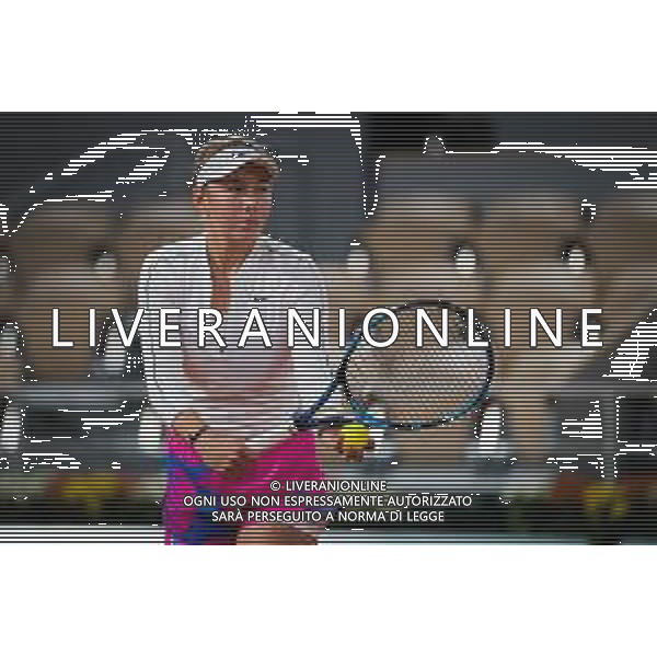Roland Garros 2020, Grand Slam tournament - Tennis Internationals, 02 October 2020 Roland Garros stadium, paris, france, Italy Photo showing: Amanda Anisimova of the United States in action against Simona Halep of Romania @LM/DPPI/DPPI/Rob Prange AG ALDO LIVERANI SAS