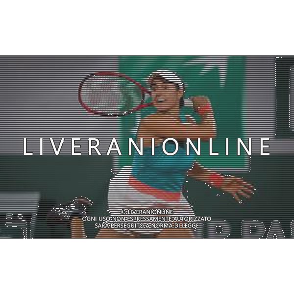 Roland Garros 2020, Grand Slam tournament - Tennis Internationals, 02 October 2020 Roland Garros stadium, paris, france, Italy Photo showing: Caroline Garcia of France in action against Elise Mertens of Belgium @LM/DPPI/DPPI/Rob Prange AG ALDO LIVERANI SAS