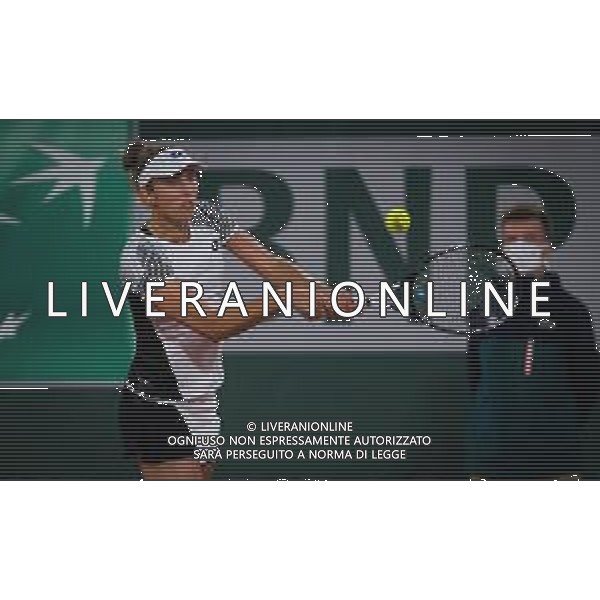 Roland Garros 2020, Grand Slam tournament - Tennis Internationals, 02 October 2020 Roland Garros stadium, paris, france, Italy Photo showing: Elise Mertens of Belgium in action against Caroline Garcia of France @LM/DPPI/DPPI/Rob Prange AG ALDO LIVERANI SAS