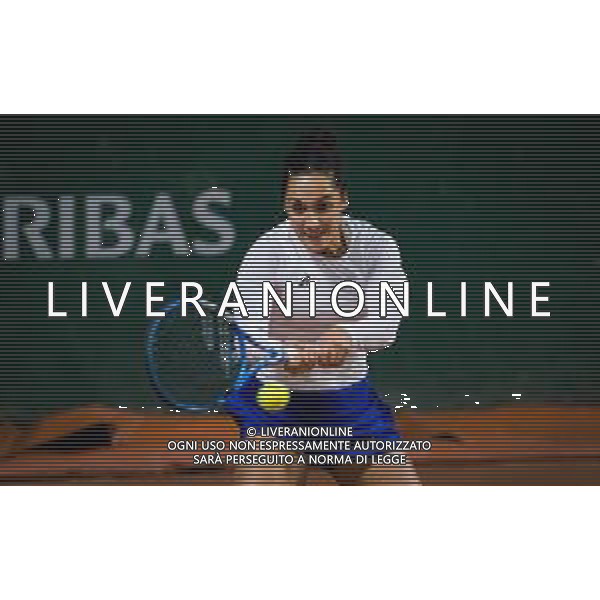 Roland Garros 2020, Grand Slam tournament - Tennis Internationals, 02 October 2020 Roland Garros stadium, paris, france, Italy Photo showing: Martina Trevisan of Italy in action against Maria Sakkari of Greece @LM/DPPI/DPPI/Rob Prange AG ALDO LIVERANI SAS