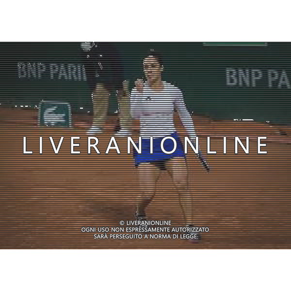 Roland Garros 2020, Grand Slam tournament - Tennis Internationals, 02 October 2020 Roland Garros stadium, paris, france, Italy Photo showing: Martina Trevisan of Italy in action against Maria Sakkari of Greece @LM/DPPI/DPPI/Rob Prange AG ALDO LIVERANI SAS
