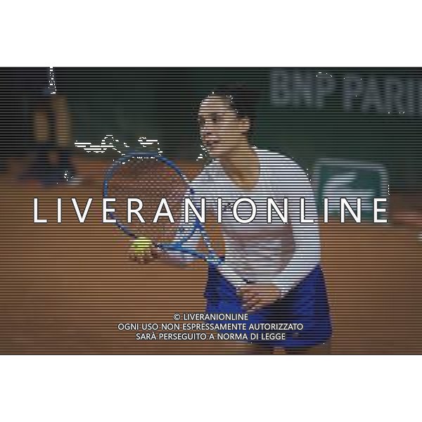 Roland Garros 2020, Grand Slam tournament - Tennis Internationals, 02 October 2020 Roland Garros stadium, paris, france, Italy Photo showing: Martina Trevisan of Italy in action against Maria Sakkari of Greece @LM/DPPI/DPPI/Rob Prange AG ALDO LIVERANI SAS