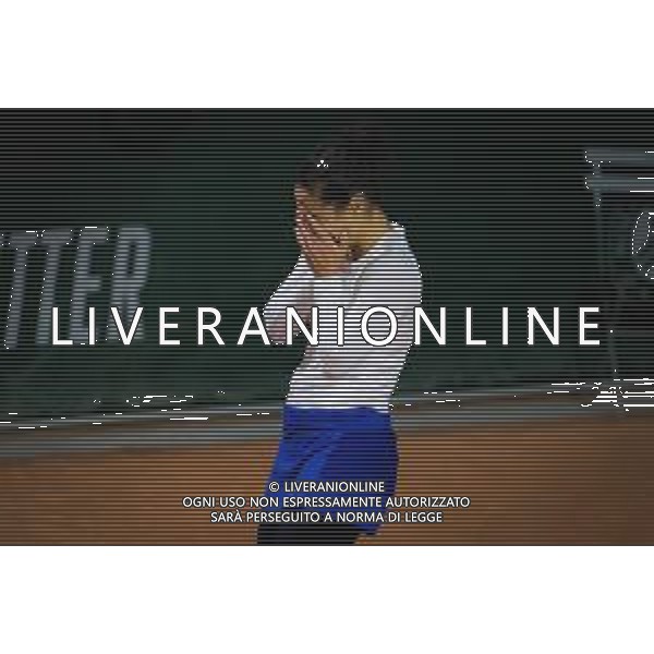 Roland Garros 2020, Grand Slam tournament - Tennis Internationals, 02 October 2020 Roland Garros stadium, paris, france, Italy Photo showing: Martina Trevisan of Italy in action against Maria Sakkari of Greece @LM/DPPI/DPPI/Rob Prange AG ALDO LIVERANI SAS