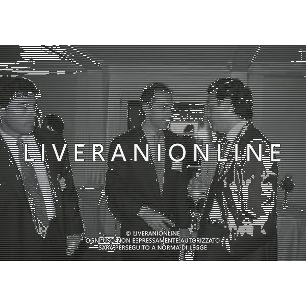 RETROSPETTIVA ENRICO MANTOVANI PRESIDENTE SAMPDORIA CALCIO NELLA FOTO ENRICO MANTOVANI PRESIDENTE SAMPDORIA CALCIO CON MASSIMO CELLINO PRESIDENTE CAGLIARI CALCIO ANNO 1994 AG ALDO LIVERANI SAS