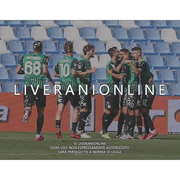 SASSUOLO - CROTONE CAMPIONATO CALCIO SERIE A TIM 03.10.2020 NELLA FOTO ESULTANZA DOPO IL GOL DI DOMENICO BERARDI ©SANTANDREA / AGENZIA ALDO LIVERANI SAS