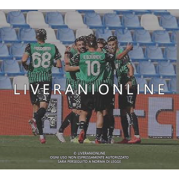 SASSUOLO - CROTONE CAMPIONATO CALCIO SERIE A TIM 03.10.2020 NELLA FOTO ESULTANZA DOPO IL GOL DI DOMENICO BERARDI ©SANTANDREA / AGENZIA ALDO LIVERANI SAS