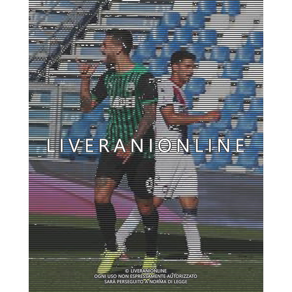 SASSUOLO - CROTONE CAMPIONATO CALCIO SERIE A TIM 03.10.2020 NELLA FOTO ESULTANZA DOPO IL SECONDO GOL DI FRANCESCO CAPUTO ©SANTANDREA / AGENZIA ALDO LIVERANI SAS