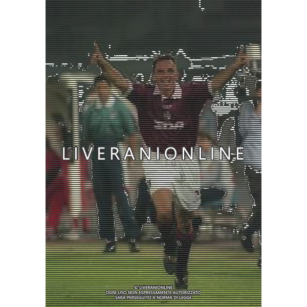 08-09-1998 TORINO SEDICESIMI DI COPPA ITALIA TORINO MILAN 2-0 NELLA FOTO MARCO FERRANTE ESULTA DOPO IL GOAL AG ALDO LIVERANI SAS